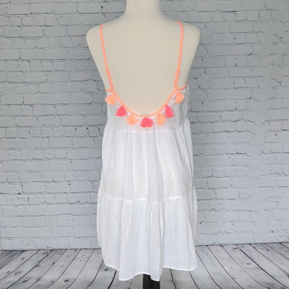 🆕 NEW Aerie Neon Tassel Cotton Beach Cover-Up S